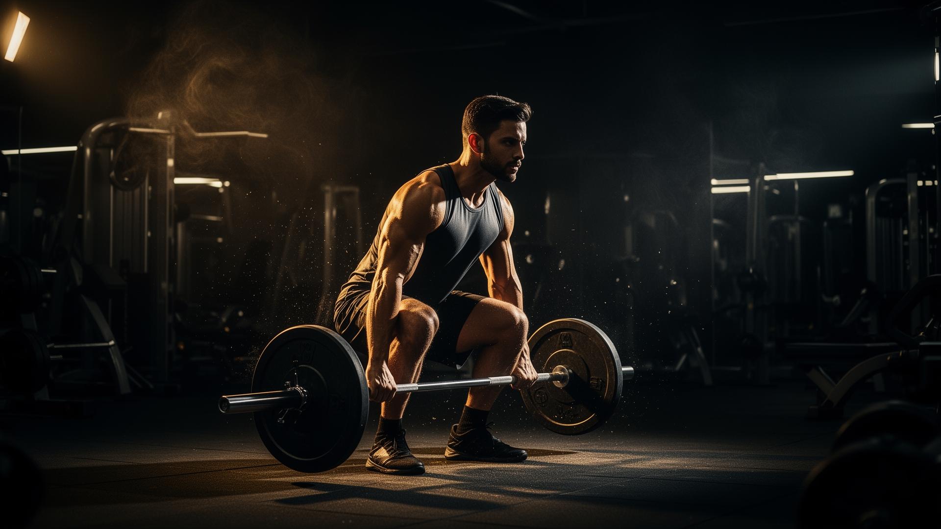 Athlete training in a premium gym